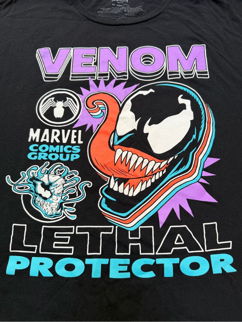 Venom Marvel Kids Black Graphic Tee - Lethal Protector